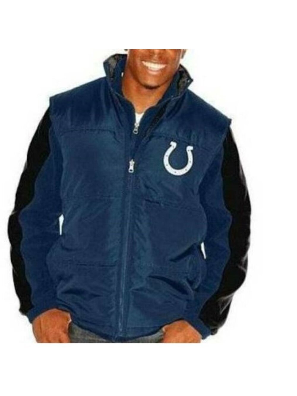 NFL Indianapolis Colts Jacket & Vest 2XL Mens G-III Football 2-1 Combo Winter